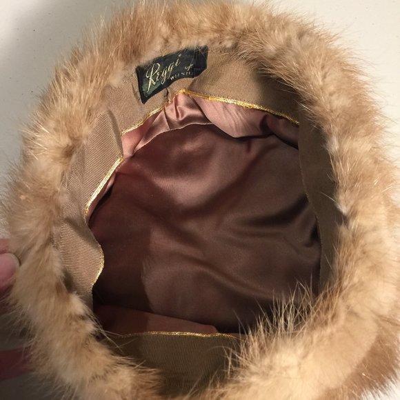 Vintage Women's Genuine Fur Lined Hat Reggi of Wilshire - Picture 10 of 11